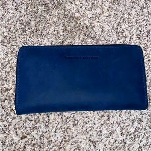 Portland blue leather wallet